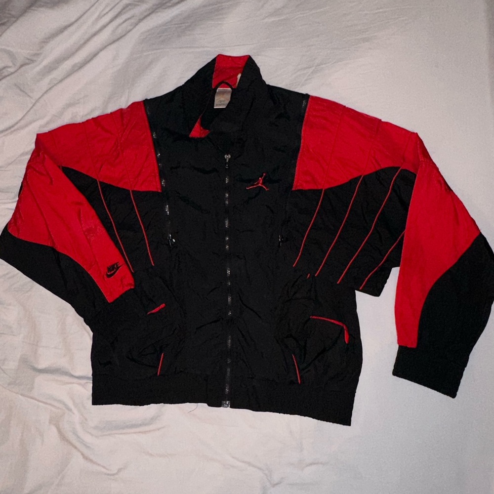 Vintage 80s Nike Air Jordan Jumpman Flight Suit Jacket Nylon Track Suit